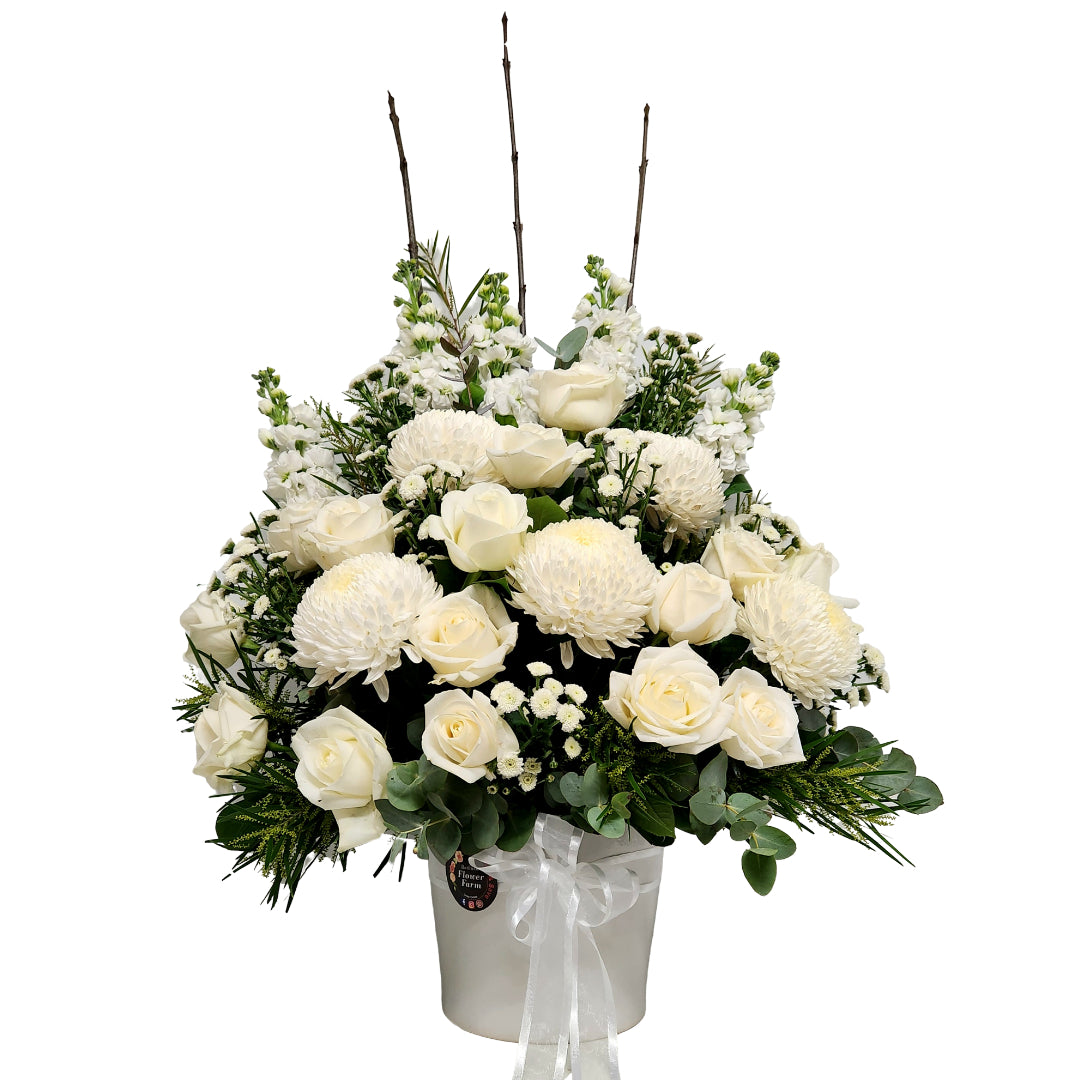 Funeral Tribute Simplicity Pot Arrangement