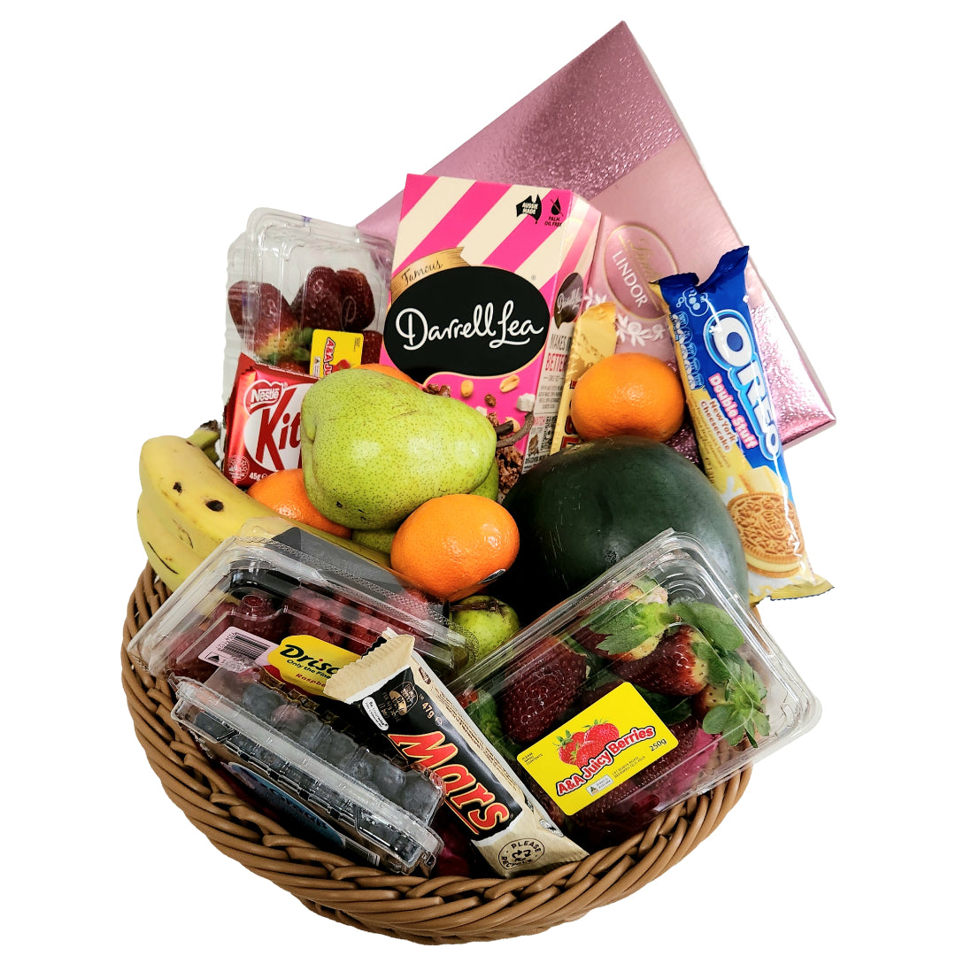 Birthday Berry Bliss, Fruit & Chocolates Basket Hamper