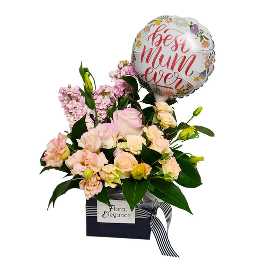 Lovely Mother's Day Bloom Box & Balloon