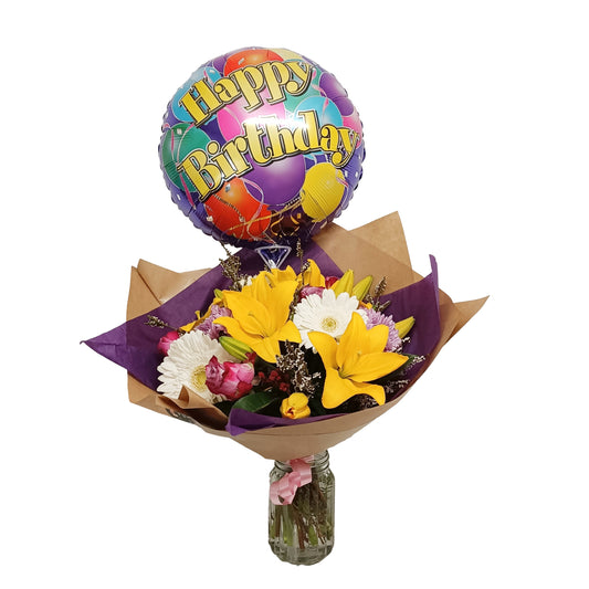Birthday Bouquet & Balloon