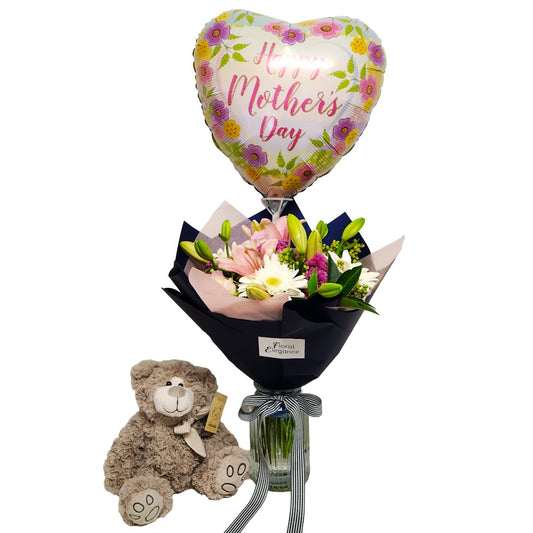 Mother's Day Bouquet, Bear & Balloon