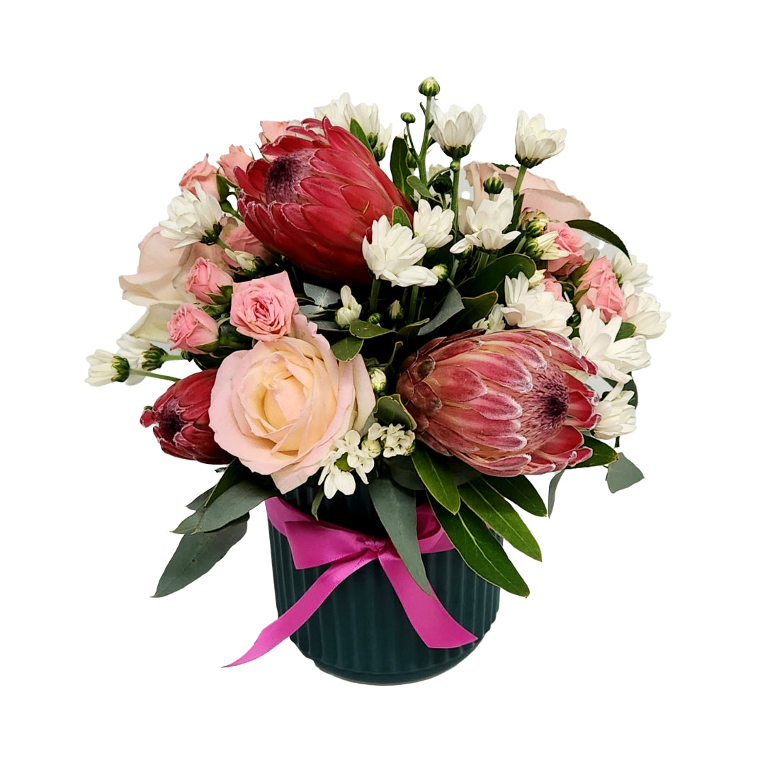 Hamper of Sweet Treats & Wildflower Pot